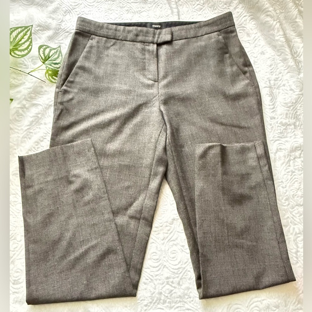 Theory Gray Dress Pants Size 2 Tailored Career Work Slacks